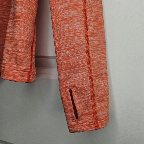 Under Armour Half Zip Athletic Pullover Yoga Running Top Orange Small Workout - Picture 8 of 10